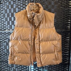 a new day Tan Puffer Vest